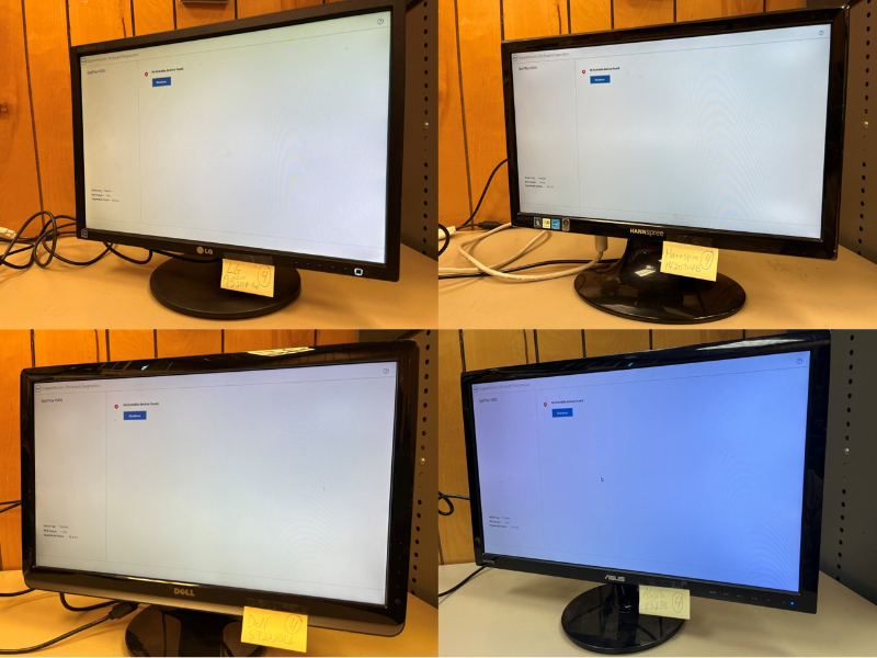 (4) Flat Monitors