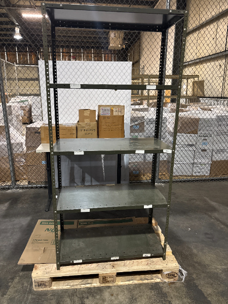 5-shelved green rack