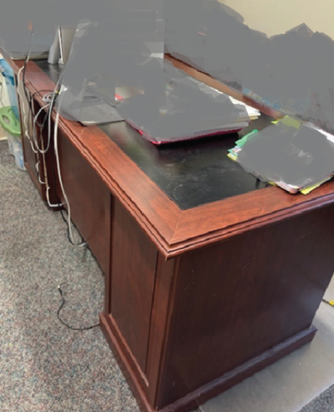 Brown desk