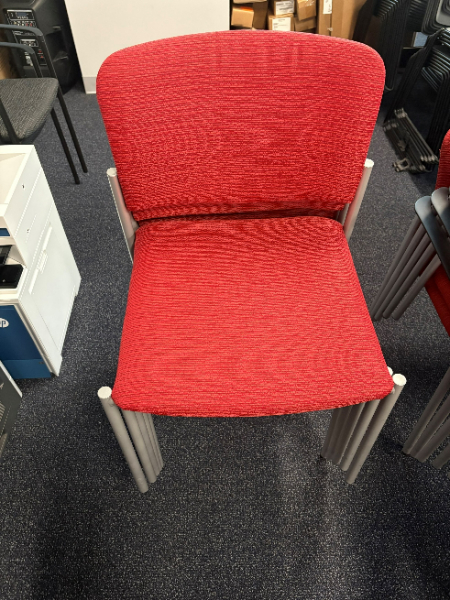 Steelcase Max-Stacker III Red Chairs, Qty 5