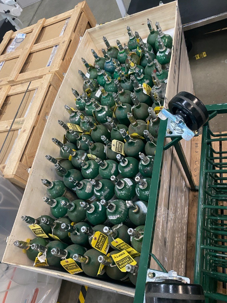 Empty Medical E Oxygen Cylinders