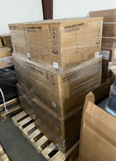 Armless Chairs, 8 ea.