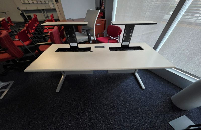 Double Computer Pop-Up Table