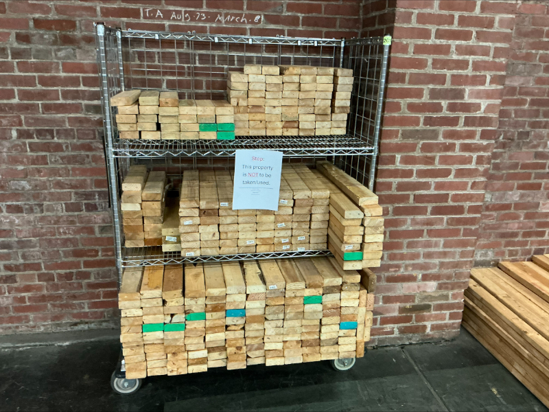 Plywood and 2x4 wood