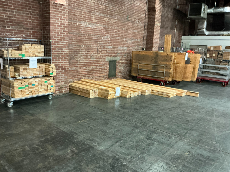 Plywood and 2x4 wood