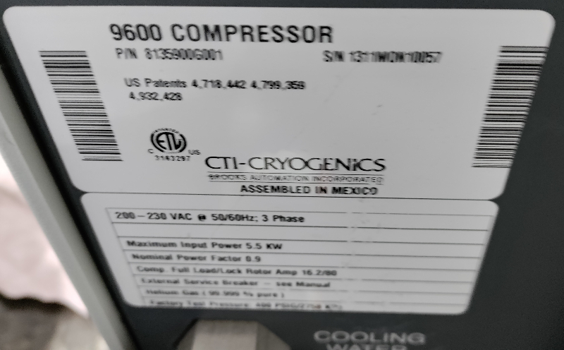 CTI Cryogenic Compressor