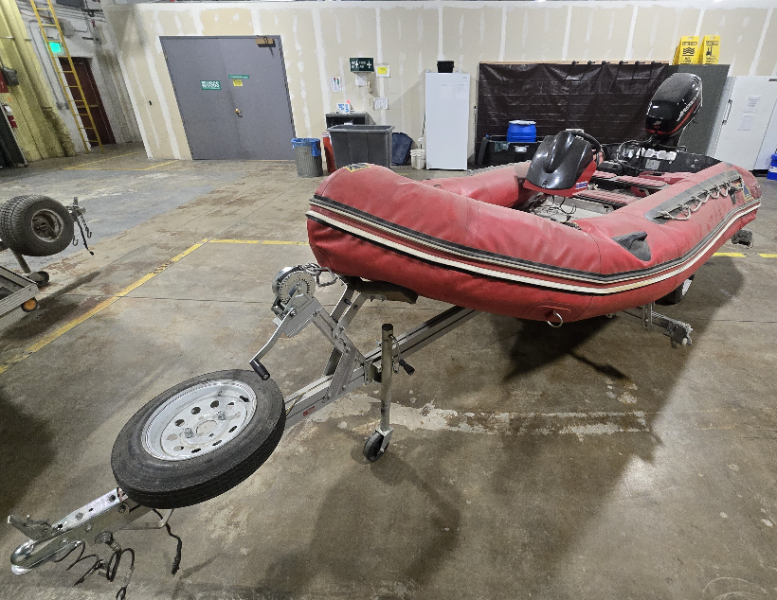 2002 Zodiac boat, Mercury Motor, Trailer